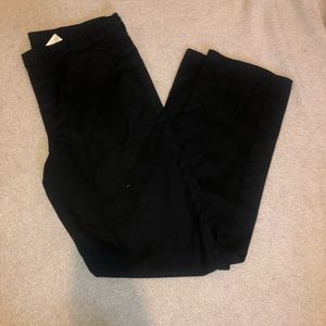 Black Straight Work Pants